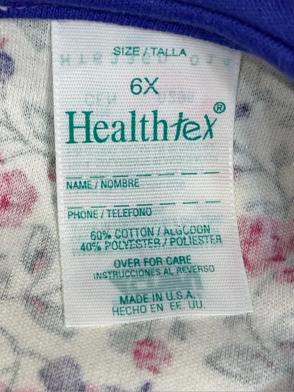 Vintage Healthtex 90s Girls Flower Set Shirt Skort 6X USA Floral Cottage New